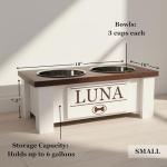 Elevated Dog Bowl Stand with Storage for Small Dogs