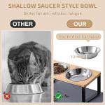 Tilted Elevated Cat Bowls with Food Mat