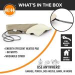 K&H Heated Orthopedic Outdoor Pet Bed 36x25in