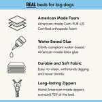 Barker Beds Large Orthopedic Dog Bed with Memory Foam