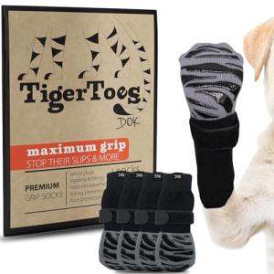 DOK TigerToes Non-Slip Dog Socks for Large Dogs