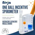 NIVJA Deep Breathing Lung Exerciser with Spirometer
