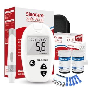 Sinocare Blood Sugar Monitor with 50 Test Strips
