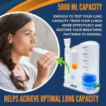 NIVJA Deep Breathing Lung Exerciser with Spirometer