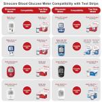 Sinocare Blood Sugar Monitor with 50 Test Strips