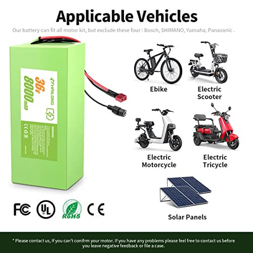 H HAILONG 36V 8Ah Lithium Battery for eBikes