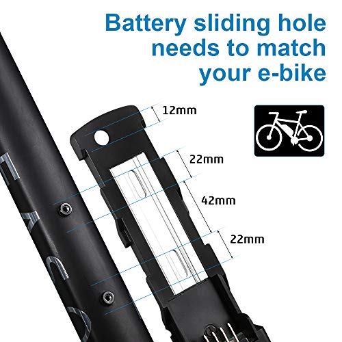 Yose Power 36V 17.4Ah Down Tube Ebike Battery