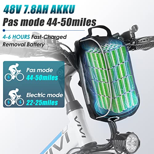 Vivi M026TGB Folding Electric Mountain Bike 500W