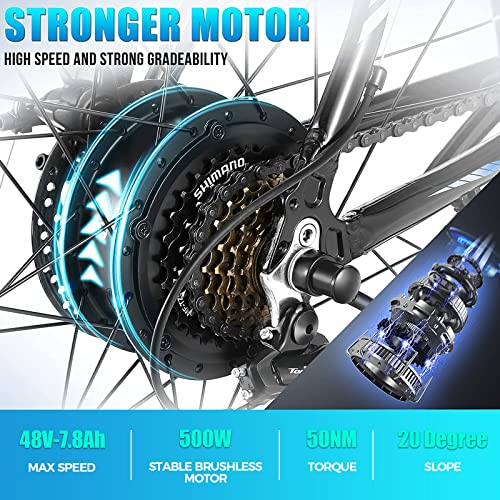 ANCHEER 500W Electric Mountain Bike for Adults