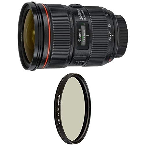 Canon EF 24-70mm f/2.8L II USM Standard Zoom Lens and Circular Polarizer Lens - 82 mm
