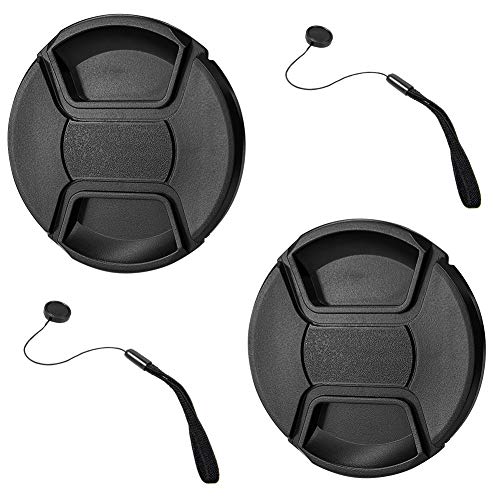 (2-Pack) 52MM Center Pinch Lens Cap for Nikon DSLR Camera with 18-55mm or 55-200mm Lens, D3200 D3100 D3000 D5200 D5100 D5000 D90 D80 D60 D40