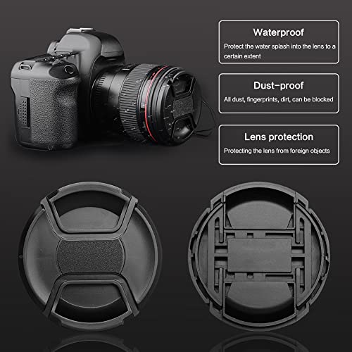 (2-Pack) 52MM Center Pinch Lens Cap for Nikon DSLR Camera with 18-55mm or 55-200mm Lens, D3200 D3100 D3000 D5200 D5100 D5000 D90 D80 D60 D40