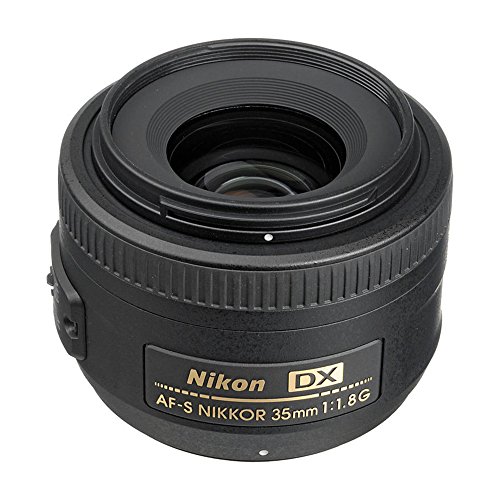 Nikon AF-S DX NIKKOR 35mm f/1.8G Lens with Auto Focus for Nikon DSLR Cameras, 2183, Black
