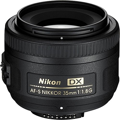 Nikon AF-S DX NIKKOR 35mm f/1.8G Lens with Auto Focus for Nikon DSLR Cameras, 2183, Black