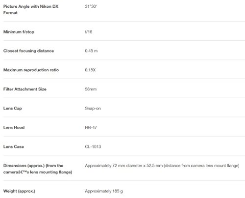 Nikon 50mm f/1.8 AF-S NIKKOR FX Lens