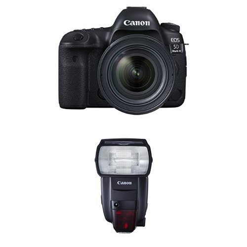 Canon EOS 5D Mark IV Full Frame Digital SLR Camera with EF 24-70mm f/4L IS USM Lens Speedlite Flash Bundle