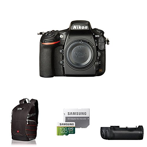 Nikon D810 FX-format Digital SLR Camera Body Deluxe Battery Grip Bundle