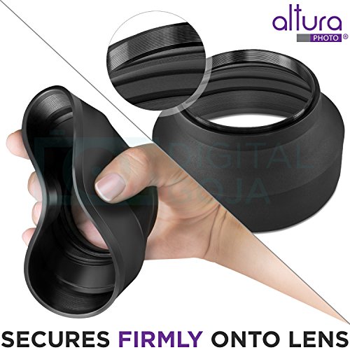 67MM Lens Hood Set (Tulip Flower + Collapsible Rubber Lens Hood)