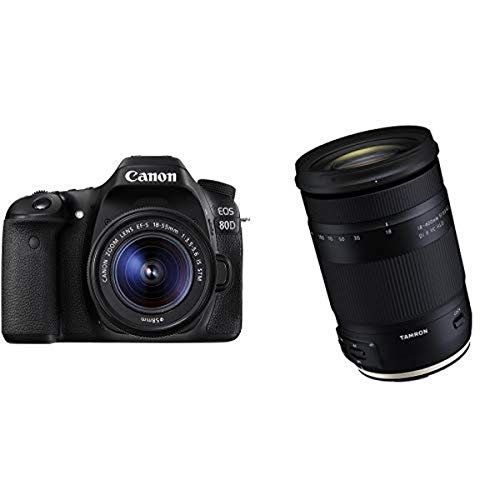 Canon Digital SLR Camera Body [EOS 80D] and 18-400mm F/3.5-6.3 DI-II VC HLD All-In-One Zoom For Canon APS-C Digital SLR Cameras