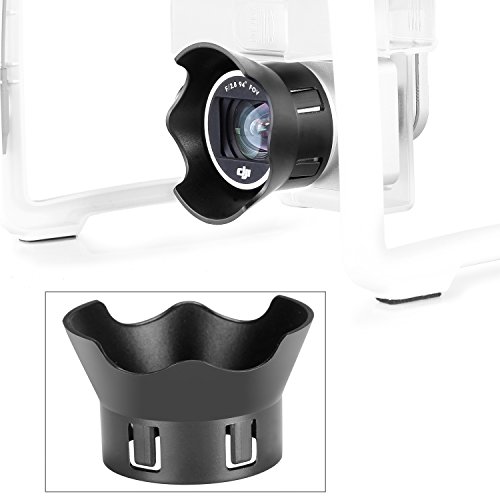 Neewer for DJI Phantom 4 Quadcopter Camera Rose Petal Lens Hood and Lens Cap Protector Cover with Gimbal Lock, ABS Plastic