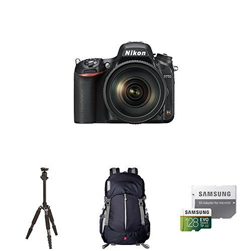 Nikon D750 FX-format Digital SLR Camera w/ 24-120mm Travel Bundle