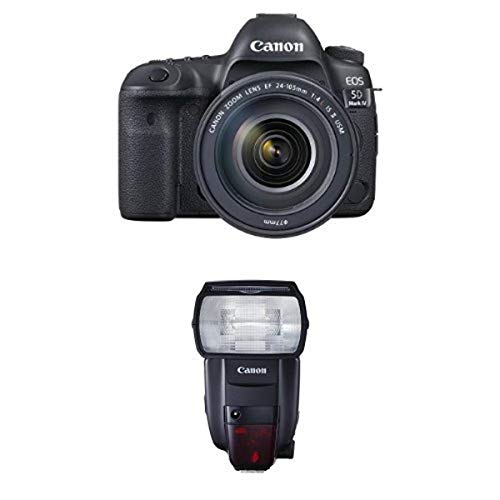 Canon EOS 5D Mark IV Full Frame Digital SLR Camera with EF 24-105mm f/4L IS II USM Lens Speedlite Flash Bundle