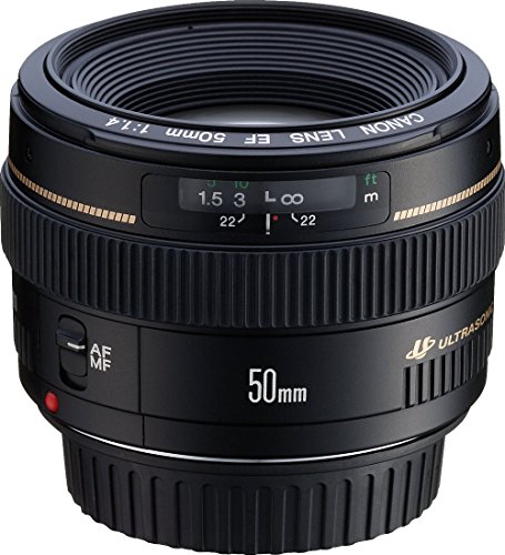 Canon EF 50mm f/1.4 USM Standard & Medium Telephoto Lens with UV Protection Lens Filter - 58 mm