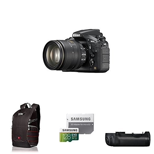Nikon D810 FX-format Digital SLR w/ 24-120mm f/4G ED VR Lens Deluxe Battery Grip Bundle