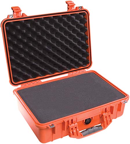 Pelican 1500 Camera Case With Foam (Orange)