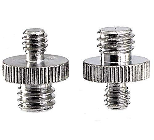 (2 Packs) Standard 1/4"-20 Male to 3/8" Threaded Screw Adapter Tripod Screw Converter Compatible with Camera Cage Light Stand Monopo Shoulder Rig Tripod