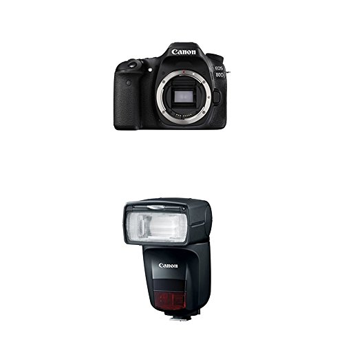 Canon EOS 80D Digital SLR Camera Body (Black) + Canon Speedlite 470EX-AI
