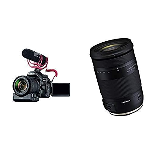 Canon Video Creator Kit [EOS 80D] with EF-S 18–135mm Lens, Rode VIDEOMIC GO, and 32GB Sandisk Memory Card with Tamron 18-400mm F/3.5-6.3 DI-II VC HLD Zoom Lens - Black