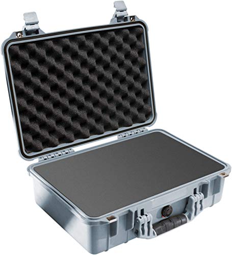 Pelican 1500 Camera Case With Foam (Silver)