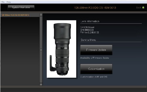 Sigma 878101 USB Dock Lens Firmware (Black)