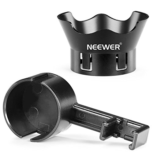 Neewer for DJI Phantom 3 Standard Professional and Advanced, Protective Camera Lens Cap Protector Cover + Flower-Type Rose Petal Lens Hood Made of Premium ABS Plastic (Black)