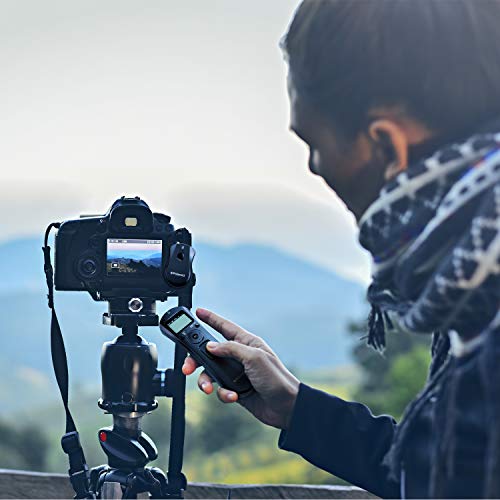 Polaroid Wireless Camera Shutter Remote w/Interval Timer - Includes Receiver, Handheld Transmitter w/Backlit Display & Connector Cable - Transmitter Enables Shooting Mode Switching w/o Need of Adjusting Camera Settings - Battery Operated For Nikon D90, D3100, D3200, D5000, D5100, D5200, D5300, D7000, D7100, D600, D610, P7700, P7800 SLR Cameras