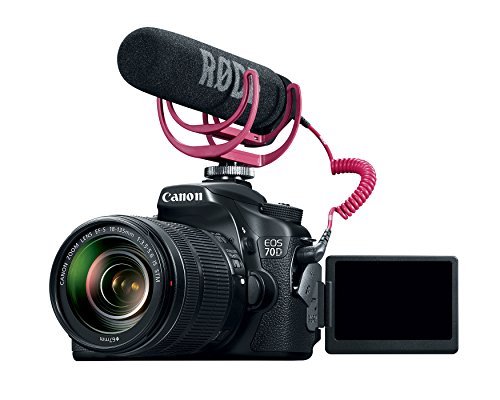 Canon EOS 70D Video Creator Kit with 18-135mm Lens, Rode VIDEOMIC GO and Sandisk 32GB SD Card Class 10 - Wi-Fi Enabled