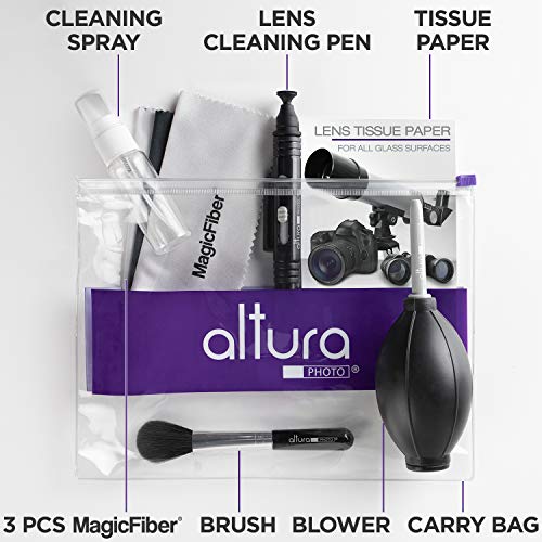 Altura Photo Professional Cleaning Kit for DSLR Cameras and Sensitive Electronics Bundle with Refillable Spray Bottle