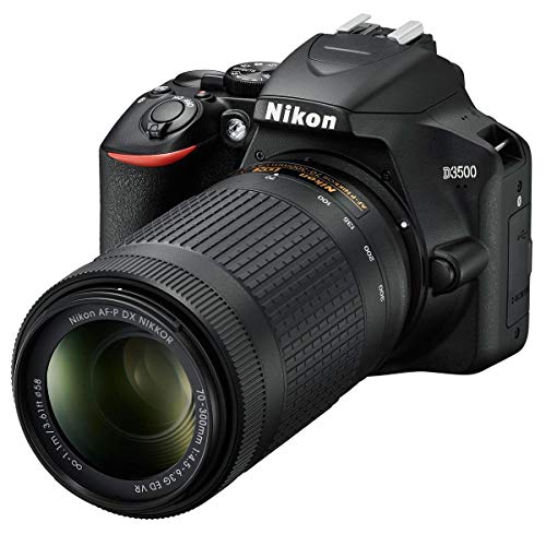 Nikon D3500 DX-Format DSLR Two Lens Kit with AF-P DX NIKKOR 18-55mm f/3.5-5.6G VR & AF-P DX NIKKOR 70-300mm f/4.5-6.3G ED, Black