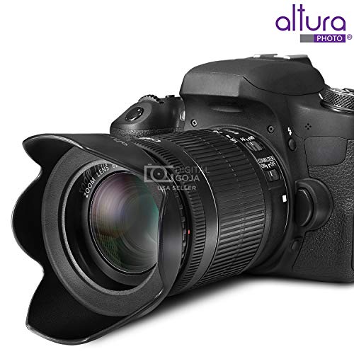 58MM Lens Hood Set (Tulip Flower + Collapsible Rubber Lens Hood)