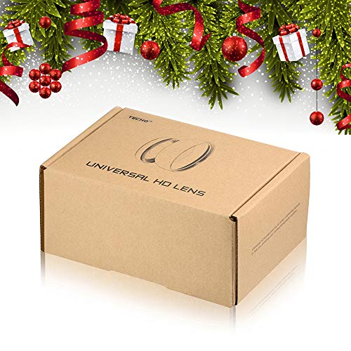 TECHO Universal Professional HD Camera Lens Kit for iPhone X / 8 / 8 Plus / 7 / 6s, Cellphone (0.45x Super Wide Angle Lens, 12.5x Super Macro Lens)