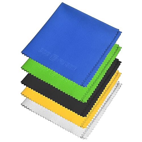 ECO-FUSED Microfiber Cleaning Cloth - 8 x 8 Inch Microfiber Cloth - Pack of 5 Lens Cleaning Wipes - Cleaning Cloth for Glasses, Eyeglasses, Camera Lens & Phones