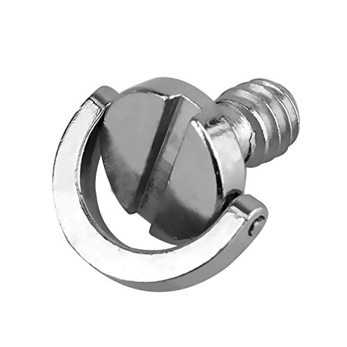 (5 Packs) Stainless Steel D Shaft D-Ring 1/4" Tripod Screw, Mounting Screw Adapter, Quick Release Camera Screw for Camera Camcorder Tripod Monopod QR Quick Release Plate