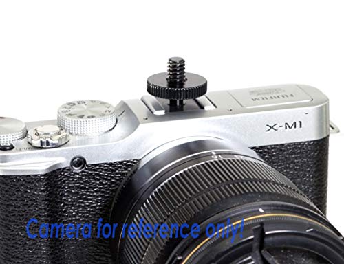 (10 Packs)Fotasy Hot Shoe to 1/4 Adapter, Camera Hot Shoe Mount Adapter, Flash Shoe to 1/4"-20 Male Post Adapter