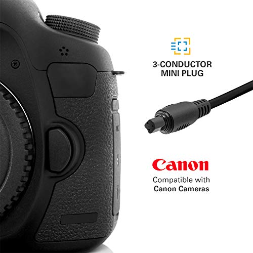 Polaroid Shutter Release Timer Remote Control For For The Canon Digital EOS Rebel T5i (700D), T5 (1200D), T4i (650D), T3 (1100D), T3i (600D), T1i (500D), T2i (550D), XSI (450D), XS (1000D), XTI (400D), XT (350D), 70D, 60D, G16, G15, G12, G11, G10, G1X Digital SLR Camera (Repalces RS-60E3)