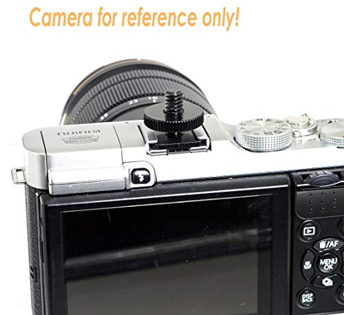 (10 Packs)Fotasy Hot Shoe to 1/4 Adapter, Camera Hot Shoe Mount Adapter, Flash Shoe to 1/4"-20 Male Post Adapter