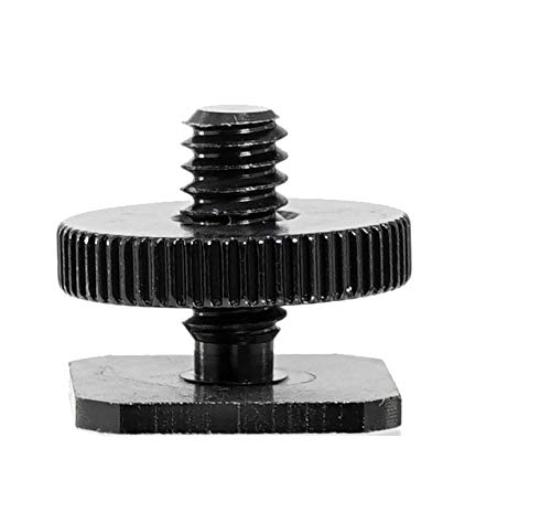 (10 Packs)Fotasy Hot Shoe to 1/4 Adapter, Camera Hot Shoe Mount Adapter, Flash Shoe to 1/4"-20 Male Post Adapter