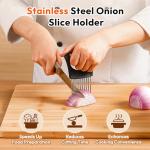 Stainless Steel Onion Slicer with Protective Case