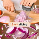 Stainless Steel Onion Slicer with Protective Case