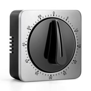 Stainless Steel Mechanical Cooking Timer with Alarm